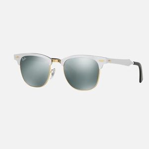 NWT Ray Ban Clubmaster aluminum sunglasses
